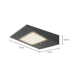 CMD 9019 udendørs LED-væglampe, solceller, sensor