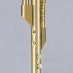 Cobra LED-gulvlampe, 2 lyskilder, mat messing