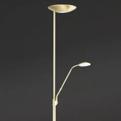 Cobra LED-uplight med læselampe i messing