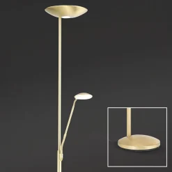 Cobra LED-uplight med læselampe i messing