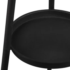 Colette gulvlampe, trebenet fod, sort/gråbrun