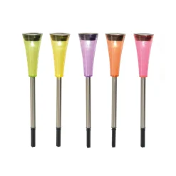 Colorato - farverig LED solcelle jordspyd 5 sæt