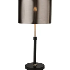 Column bordlampe, skærm i sort krom