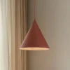 Cono pendel, enkelt lys, Ø 25 cm, teglrød