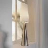 Conus bordlampe med offwhite skærm, nikkel
