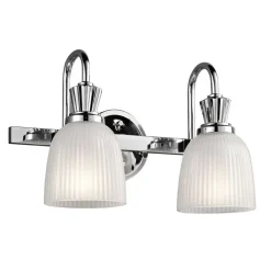 Cora LED-væglampe til badeværelset, 2 lyskilder