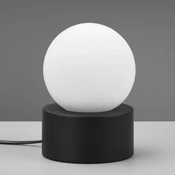 Countess bordlampe, opalglas, metalfod i sort