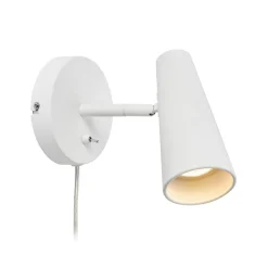 Crest vægspot af metal, hvid, vippekontakt