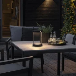 Crotone LED-solcellelygte, kan dæmpes, USB