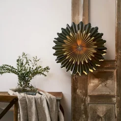 Crystal dekostjerne, papir, uden fatning, grøn