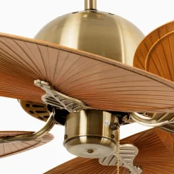 Cuba L loftventilator, fire vinger, antik guld