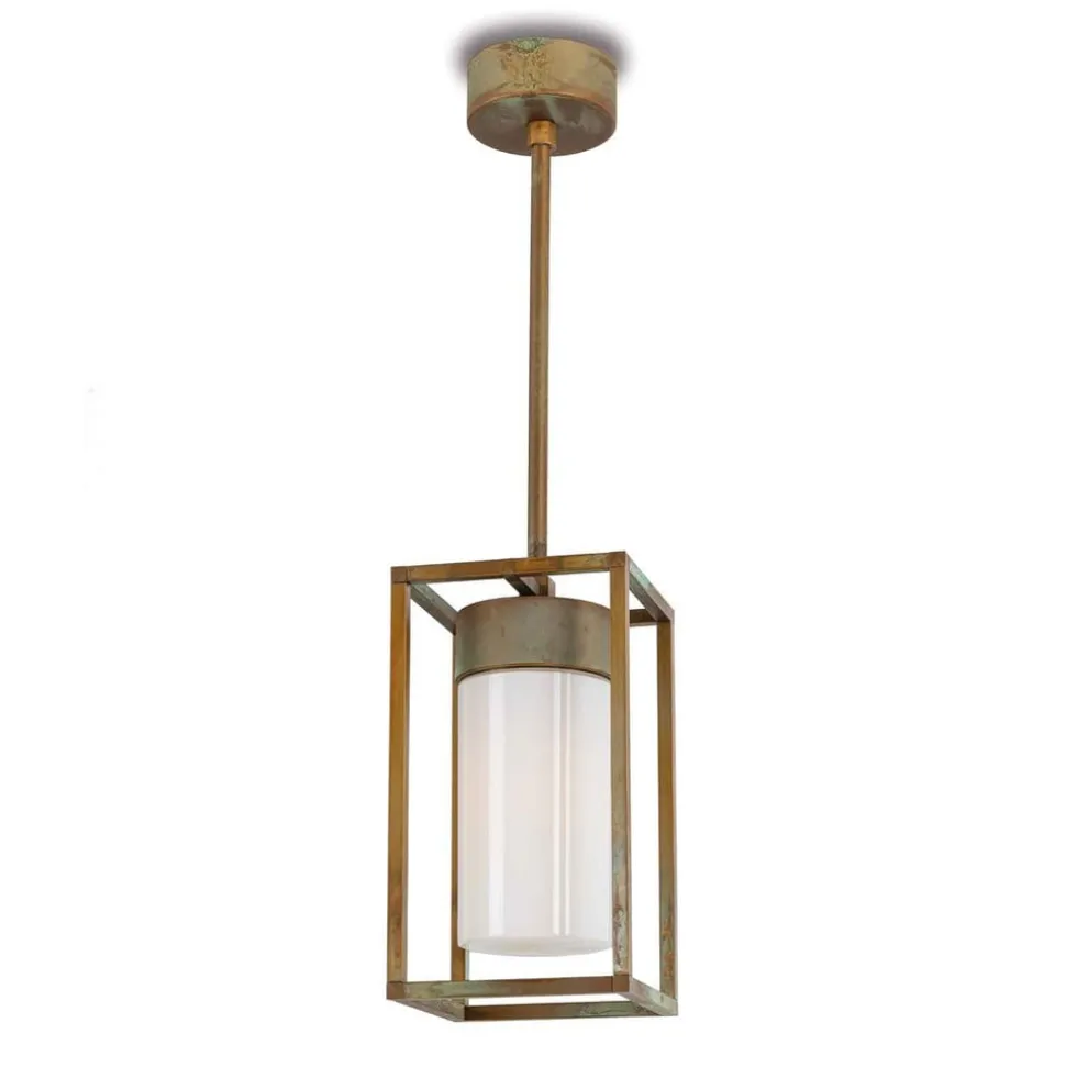 Cubic³ 3368 hængelampe antik messing/opal