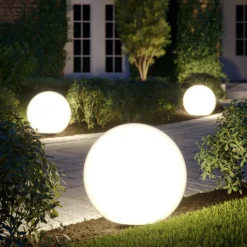 Cumulus M terrasselampe, hvid, plast, Ø 45 cm, IP44