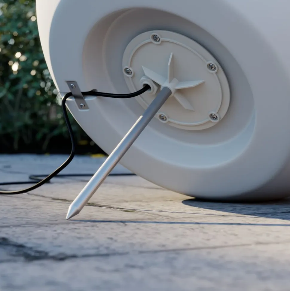 Cumulus M terrasselampe, hvid, plast, Ø 45 cm, IP44