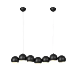 Cupolo hængelampe, sort, jern, længde 101 cm, 7 lyskilder