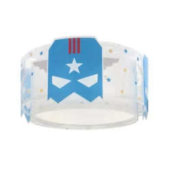 Dalber Blue Hero loftlampe, hvid/blå, Ø 33 cm