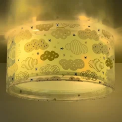 Dalber Cloud Green loftslampe, Ø 33 cm, grøn