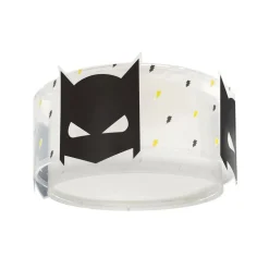 Dalber loftlampe Dark Hero, hvid/sort, Ø 33 cm