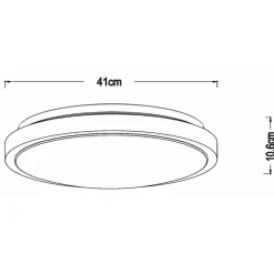 Dasher LED loftlampe, hvid, Ø 41 cm, 2700 K, IP44