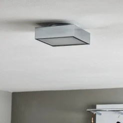 Decor Walther Cut LED-loftlampe, krom, 18x18 cm