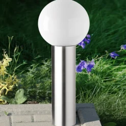 Dekorativ sokkellampe Kekoa i stål