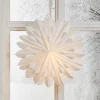 Dekorativ stjerne Cliff, papir, uden fatning hvid Ø 60cm