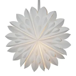 Dekorativ stjerne Cliff, papir, uden fatning hvid Ø 60cm