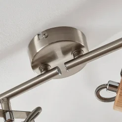 Dennis loftlampe med træ, 4 lyskilder.