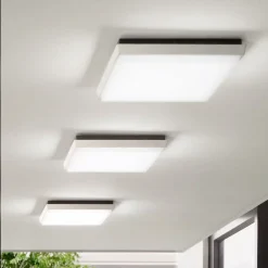 Desdy LED udendørs loftlampe, 30 x 30 cm, hvid