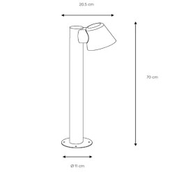 Dingo hvid LED-pendellampe med GU10 LED