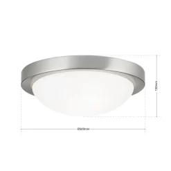 Diskret MINEA loftlampe Ø 32 cm i nikkel