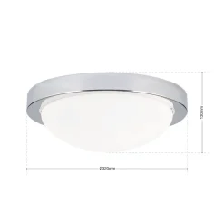 Diskret MINEA loftlampe Ø 32 cm i krom