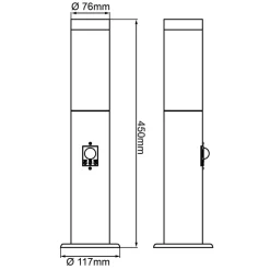 Dody Sensor sokkellampe, sort, metal, plast, E27