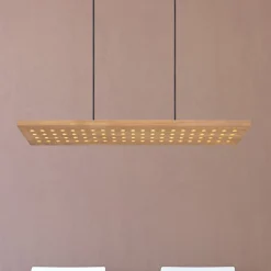 Dolores LED-pendellampe, mat sort/lysebrun