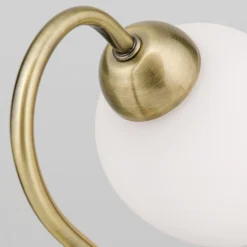 Doma bordlampe, antik messingfarve, højde 30 cm, glas