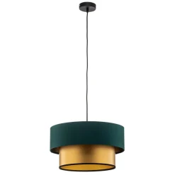 Dorina hængelampe, grøn/guld Ø 40cm