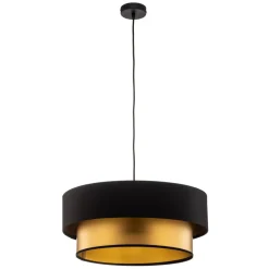 Dorina hængelampe, sort/guld Ø 50cm