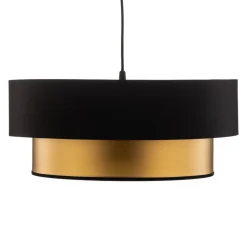 Dorina hængelampe, sort/guld Ø 50cm