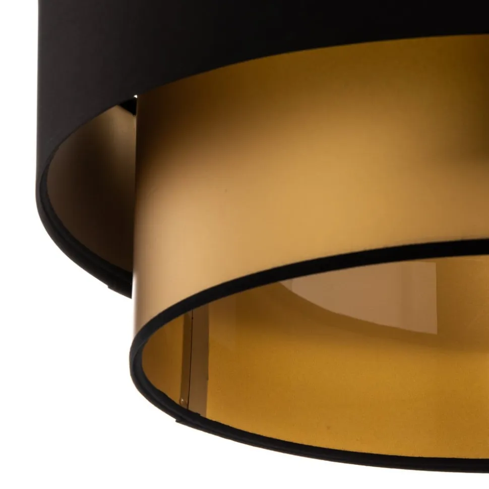 Dorina hængelampe, sort/guld Ø 50cm