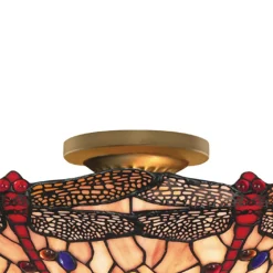 Dragonfly-loftslampe i Tiffany-stil