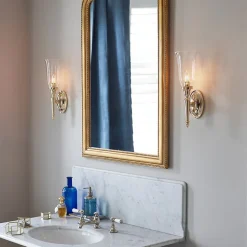 Dryden LED-væglampe, badeværelse, med glasskærm, IP44