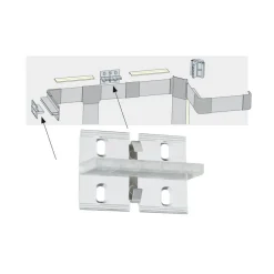 Duo Profil vægholder til LED-strip system