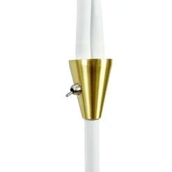 Dyberg Larsen Gulvlampe Lilje, hvid, højde 135 cm, 2 lyskilder.