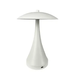 Dyberg Larsen LED-bordlampe Vienna, creme, højde 28 cm