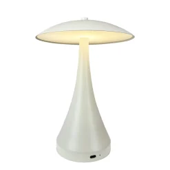Dyberg Larsen LED-bordlampe Vienna, creme, højde 28 cm