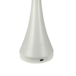 Dyberg Larsen LED-bordlampe Vienna, creme, højde 28 cm