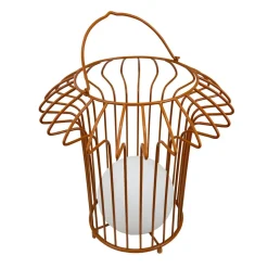 Dyberg Larsen LED-bordlampe Kurv, terracotta, metal