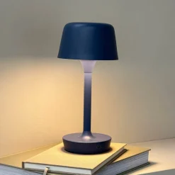 Dyberg Larsen LED-bordlampe Flow, blå, højde 25 cm