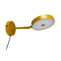 Dyberg Larsen LED-væglampe Starlight, gul, Ø 14 cm dæmpbar