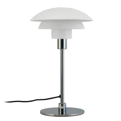 Dyberg Larsen Morph bordlampe, hvid, højde 35 cm, metal